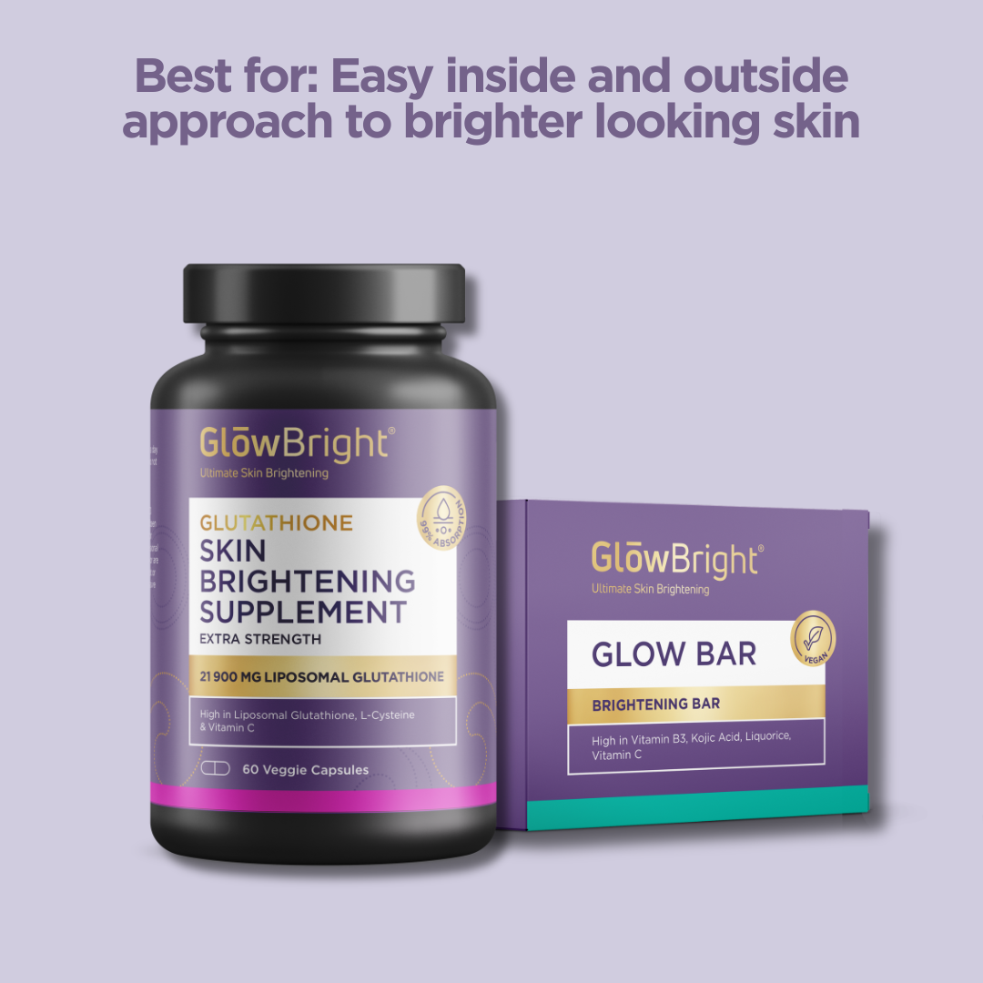 Glutathione Capsules & Glow Bar Combo Glow Bright Glutathione Capsules & Glow Bar Combo Glow Bright