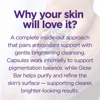 Glutathione Capsules & Glow Bar Combo